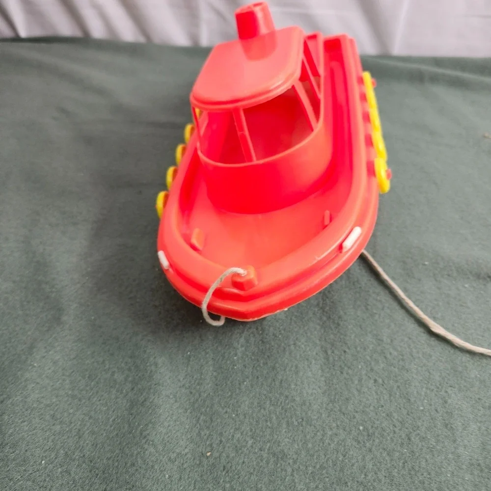 Vintage Gay Toys Plastic Boat Pull String Rescue Rings 70s 80s